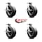 Service Caster Greenlee Caster Set - MA6065 GMX Cart -4 Swivel with Brakes - SCC, 4PK GRE-SCC-100S1030-SNB-SLB-4 - alternate 3